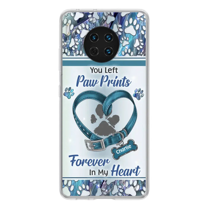 Custom Personalized Memorial Dog Collar Phone Case - Memorial Gift Idea For Dog Lover - You Left Paw Prints Forever In My Heart - Case For Xiaomi/ Huawei/ Oppo