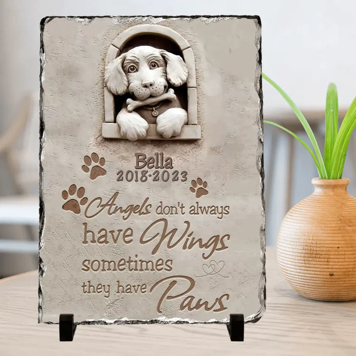 Custom Personalized Vertical Lithograph - Memorial Best Gift Idea Dog Lovers - Angels Don't Always Have Wings Sometimes They Have Paws