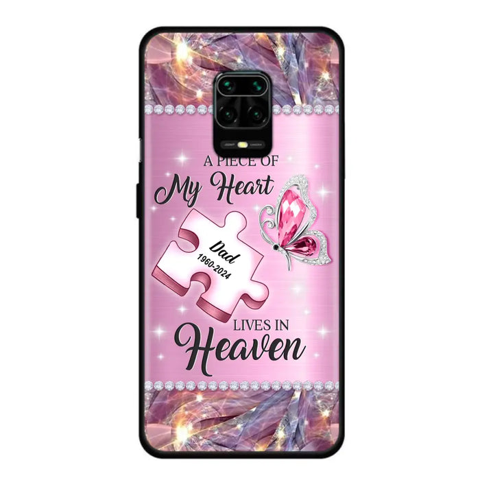 Custom Personalized Memorial Piece Phone Case - Memorial Gift Idea for Father's Day - A Piece Of My Heart Lives In Heaven - Case for Xiaomi/ Huawei/ Oppo