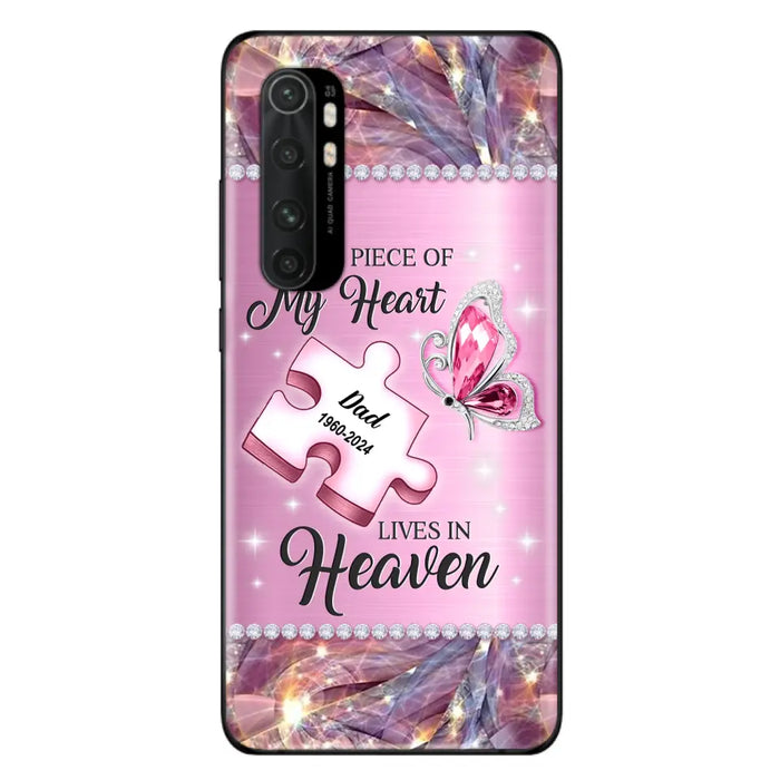 Custom Personalized Memorial Piece Phone Case - Memorial Gift Idea for Father's Day - A Piece Of My Heart Lives In Heaven - Case for Xiaomi/ Huawei/ Oppo