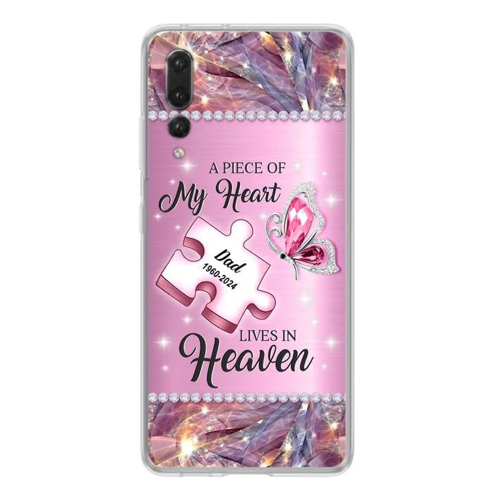 Custom Personalized Memorial Piece Phone Case - Memorial Gift Idea for Father's Day - A Piece Of My Heart Lives In Heaven - Case for Xiaomi/ Huawei/ Oppo