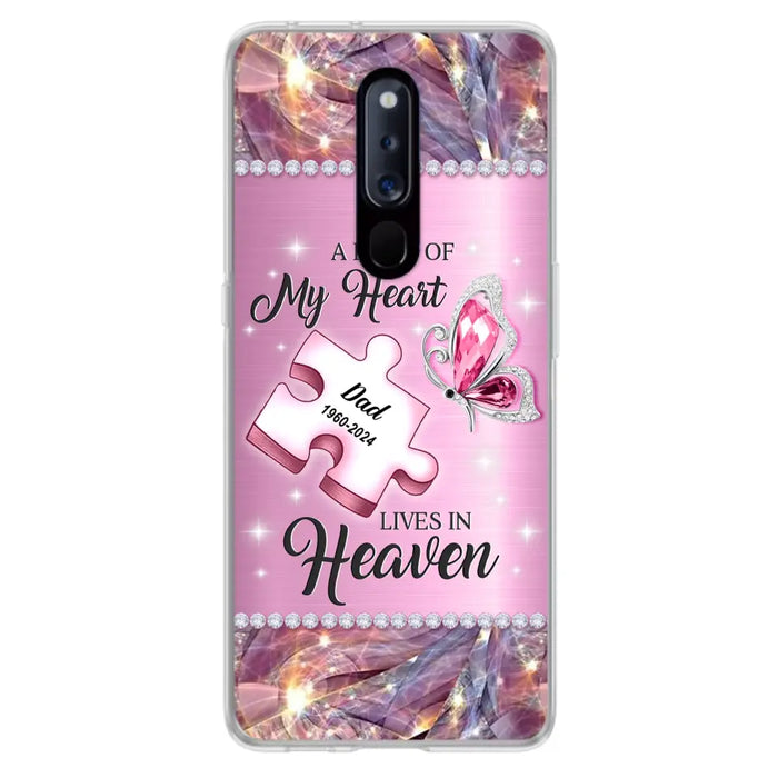 Custom Personalized Memorial Piece Phone Case - Memorial Gift Idea for Father's Day - A Piece Of My Heart Lives In Heaven - Case for Xiaomi/ Huawei/ Oppo