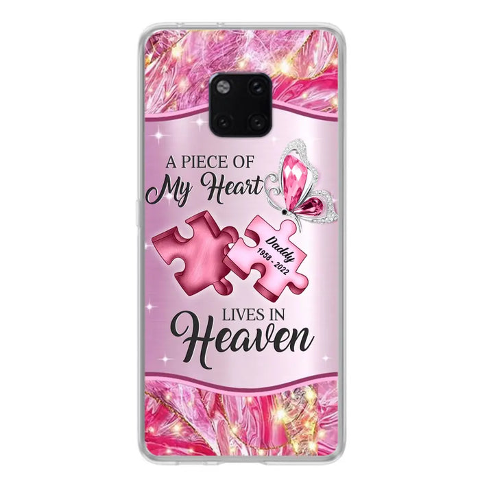 Custom Personalized Memorial Phone Case - Memorial Gift Idea for Father's Day - Case for Xiaomi/ Oppo/ Huawei - A Piece Of My Heart Lives In Heaven