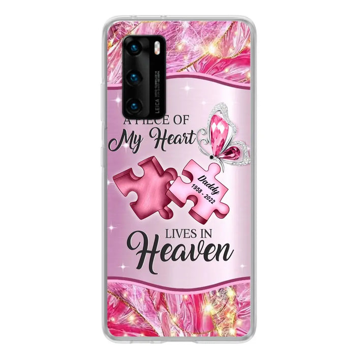 Custom Personalized Memorial Phone Case - Memorial Gift Idea for Father's Day - Case for Xiaomi/ Oppo/ Huawei - A Piece Of My Heart Lives In Heaven