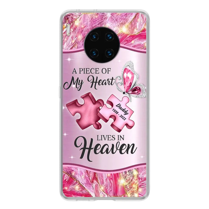 Custom Personalized Memorial Phone Case - Memorial Gift Idea for Father's Day - Case for Xiaomi/ Oppo/ Huawei - A Piece Of My Heart Lives In Heaven