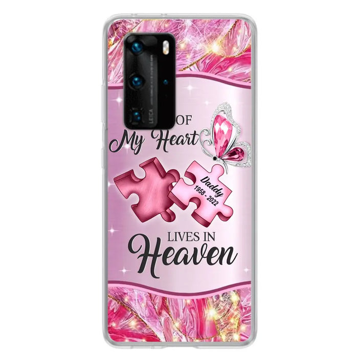 Custom Personalized Memorial Phone Case - Memorial Gift Idea for Father's Day - Case for Xiaomi/ Oppo/ Huawei - A Piece Of My Heart Lives In Heaven