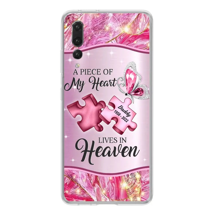 Custom Personalized Memorial Phone Case - Memorial Gift Idea for Father's Day - Case for Xiaomi/ Oppo/ Huawei - A Piece Of My Heart Lives In Heaven