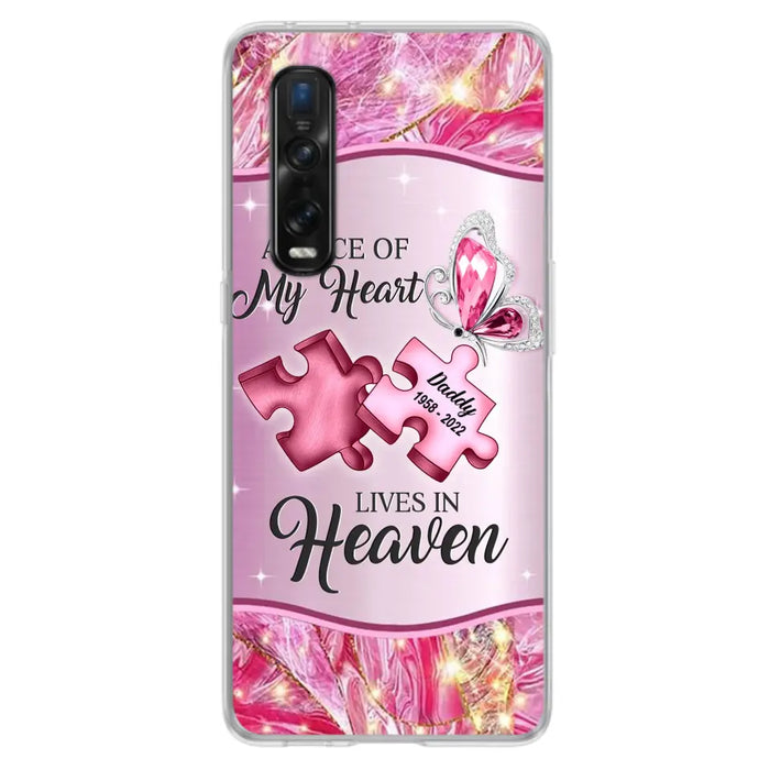 Custom Personalized Memorial Phone Case - Memorial Gift Idea for Father's Day - Case for Xiaomi/ Oppo/ Huawei - A Piece Of My Heart Lives In Heaven