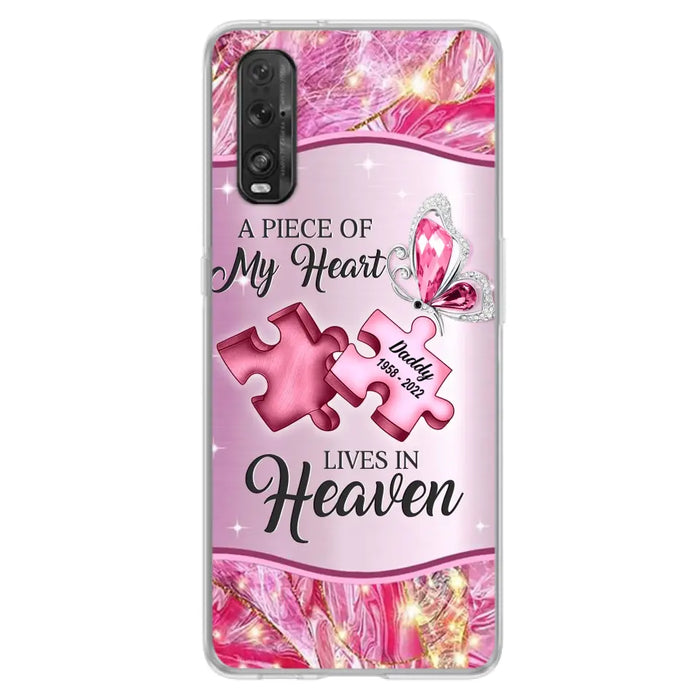 Custom Personalized Memorial Phone Case - Memorial Gift Idea for Father's Day - Case for Xiaomi/ Oppo/ Huawei - A Piece Of My Heart Lives In Heaven