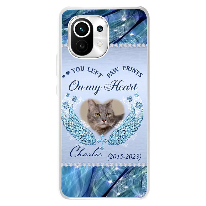 Custom Personalized Memorial Phone Case - Upload Photo - Memorial Gift Idea For Dog/ Cat Lover - You Left Paw Prints On My Heart Case for Xiaomi/ Huawei/ Oppo