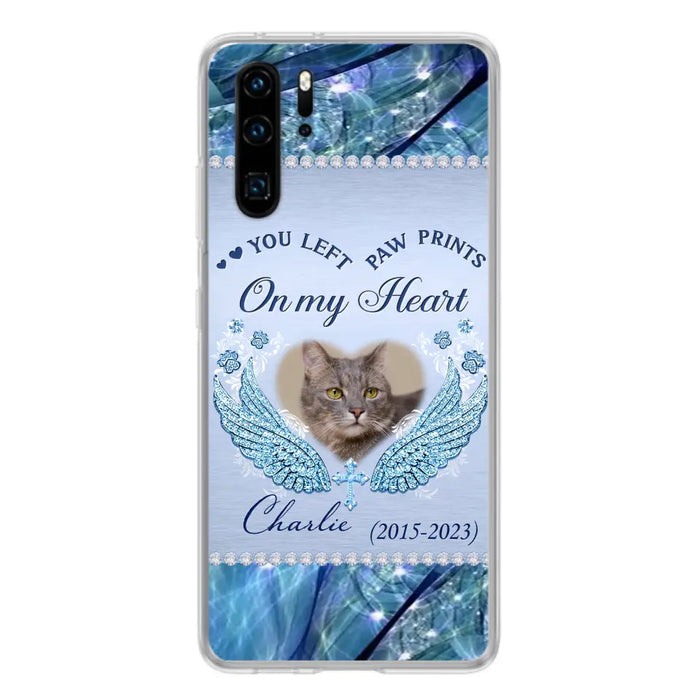 Custom Personalized Memorial Phone Case - Upload Photo - Memorial Gift Idea For Dog/ Cat Lover - You Left Paw Prints On My Heart Case for Xiaomi/ Huawei/ Oppo