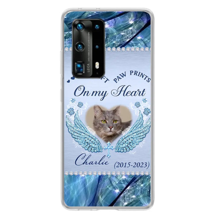 Custom Personalized Memorial Phone Case - Upload Photo - Memorial Gift Idea For Dog/ Cat Lover - You Left Paw Prints On My Heart Case for Xiaomi/ Huawei/ Oppo