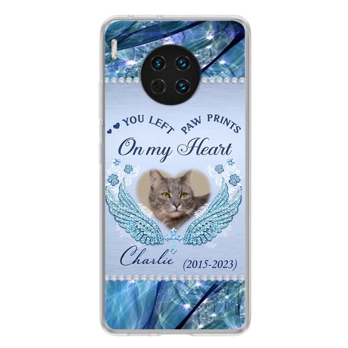 Custom Personalized Memorial Phone Case - Upload Photo - Memorial Gift Idea For Dog/ Cat Lover - You Left Paw Prints On My Heart Case for Xiaomi/ Huawei/ Oppo