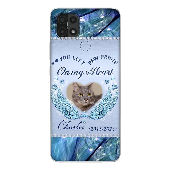 Custom Personalized Memorial Phone Case - Upload Photo - Memorial Gift Idea For Dog/ Cat Lover - You Left Paw Prints On My Heart Case for Xiaomi/ Huawei/ Oppo