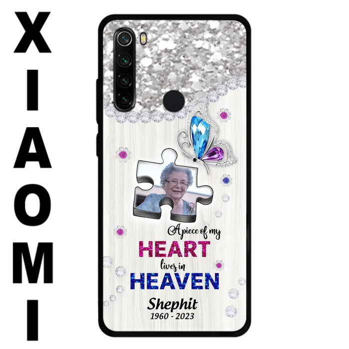 Custom Personalized Memorial Phone Case - Upload Photo - Memorial Gift Idea For Family Member - A Piece Of My Heart Lives In Heaven - Case for Xiaomi/ Oppo/ Huawei