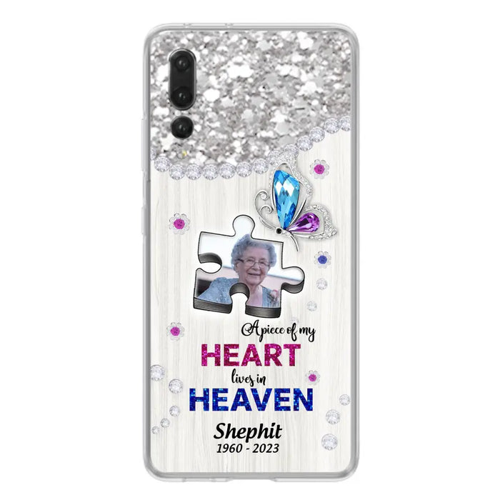 Custom Personalized Memorial Phone Case - Upload Photo - Memorial Gift Idea For Family Member - A Piece Of My Heart Lives In Heaven - Case for Xiaomi/ Oppo/ Huawei