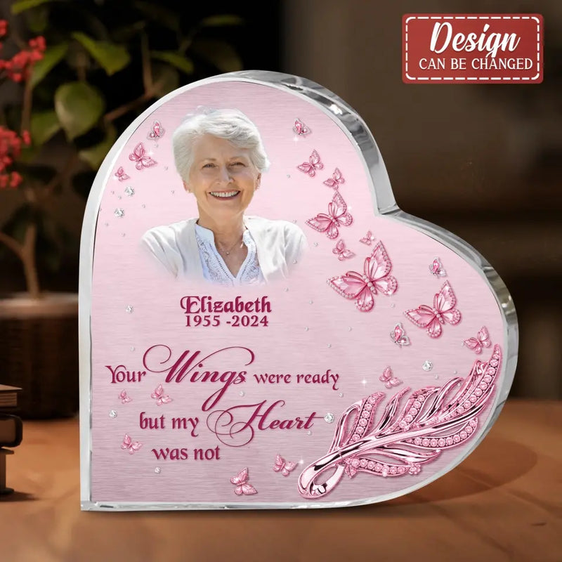 Personalized Memorial Crystal Heart - Upload Photo - Memorial Gift Idea for Mother's Day/Father's Day - Those We Love Don't Go Away