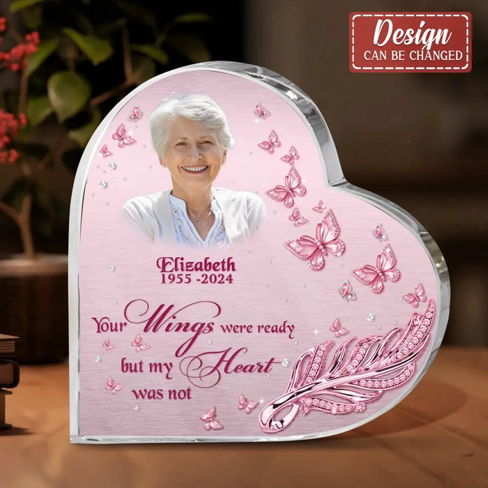 Custom Personalized Memorial Crystal Heart - Upload Photo - Memorial Gift Idea for Mother's Day/ Father's Day - Those We Love Don't Go Away