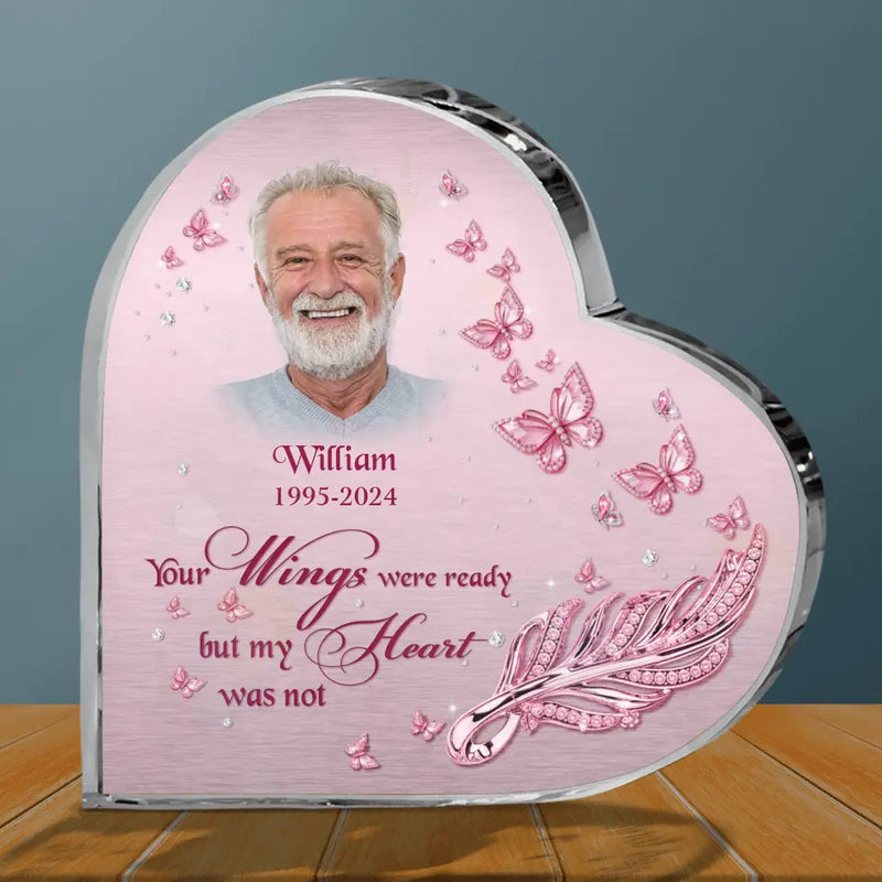Personalized Memorial Crystal Heart - Upload Photo - Memorial Gift Idea for Mother's Day/Father's Day - Those We Love Don't Go Away