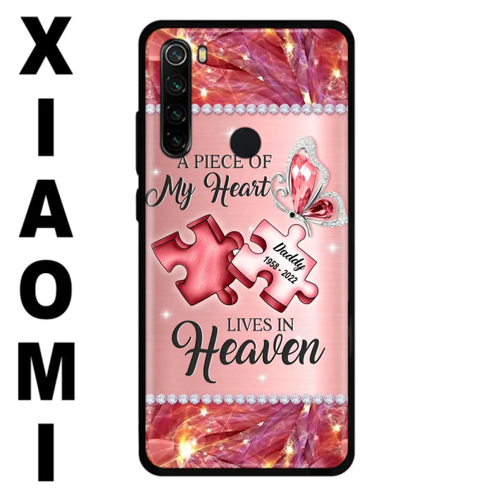 Custom Personalized Memorial Phone Case - Memorial Gift Idea for Father's Day - A Piece Of My Heart Lives In Heaven - Case for Xiaomi/Huawei/Oppo