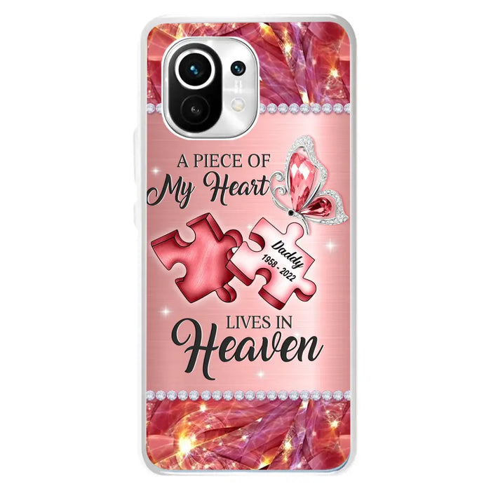 Custom Personalized Memorial Phone Case - Memorial Gift Idea for Father's Day - A Piece Of My Heart Lives In Heaven - Case for Xiaomi/Huawei/Oppo