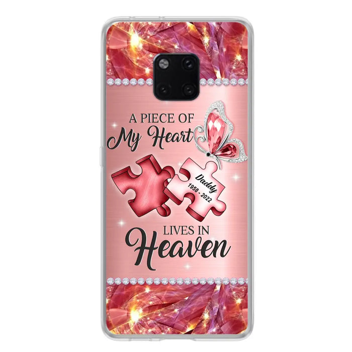 Custom Personalized Memorial Phone Case - Memorial Gift Idea for Father's Day - A Piece Of My Heart Lives In Heaven - Case for Xiaomi/Huawei/Oppo