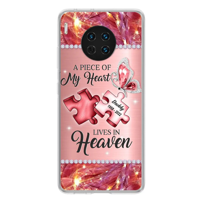 Custom Personalized Memorial Phone Case - Memorial Gift Idea for Father's Day - A Piece Of My Heart Lives In Heaven - Case for Xiaomi/Huawei/Oppo