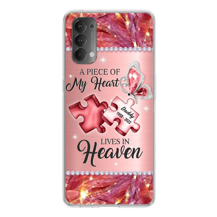 Custom Personalized Memorial Phone Case - Memorial Gift Idea for Father's Day - A Piece Of My Heart Lives In Heaven - Case for Xiaomi/Huawei/Oppo