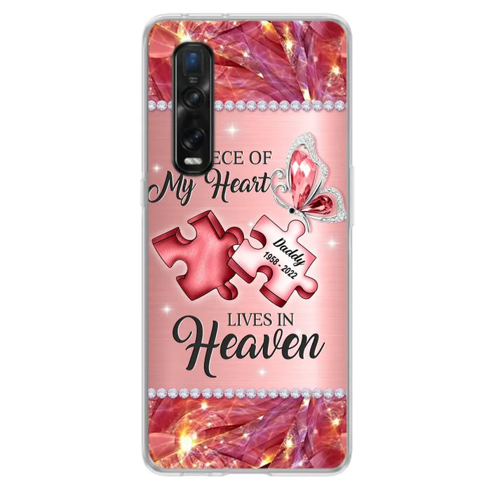 Custom Personalized Memorial Phone Case - Memorial Gift Idea for Father's Day - A Piece Of My Heart Lives In Heaven - Case for Xiaomi/Huawei/Oppo