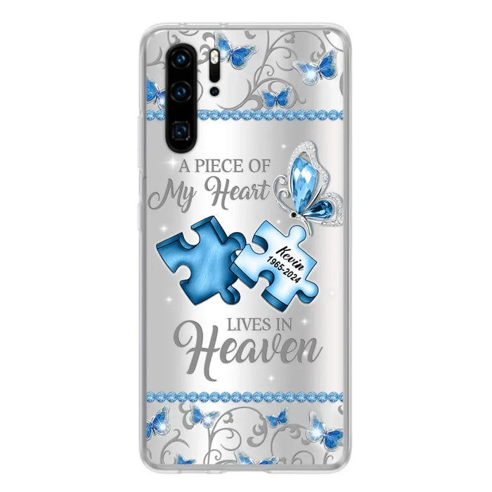 Custom Personalized Memorial Piece Phone Case - Memorial Gift For Family Member - A Piece Of My Heart Lives In Heaven - Case for Xiaomi/ Oppo/ Huawei