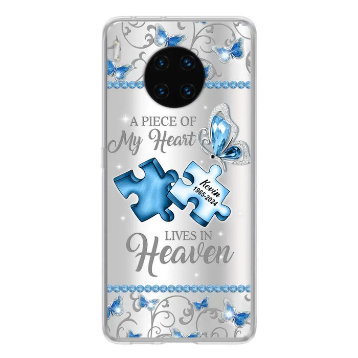 Custom Personalized Memorial Piece Phone Case - Memorial Gift For Family Member - A Piece Of My Heart Lives In Heaven - Case for Xiaomi/ Oppo/ Huawei