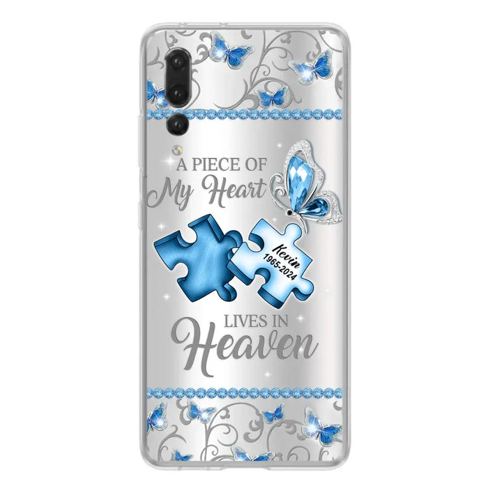 Custom Personalized Memorial Piece Phone Case - Memorial Gift For Family Member - A Piece Of My Heart Lives In Heaven - Case for Xiaomi/ Oppo/ Huawei