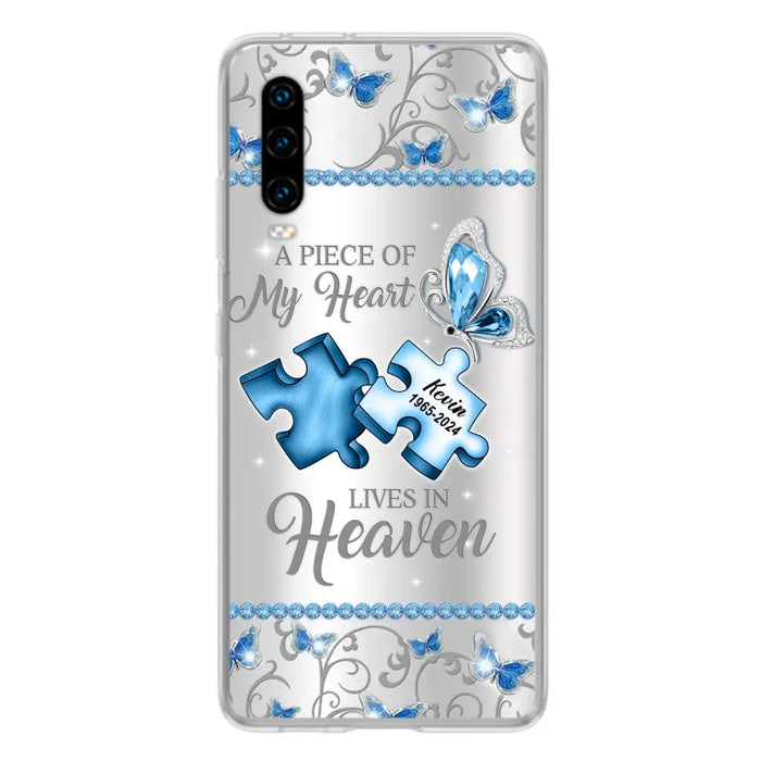 Custom Personalized Memorial Piece Phone Case - Memorial Gift For Family Member - A Piece Of My Heart Lives In Heaven - Case for Xiaomi/ Oppo/ Huawei