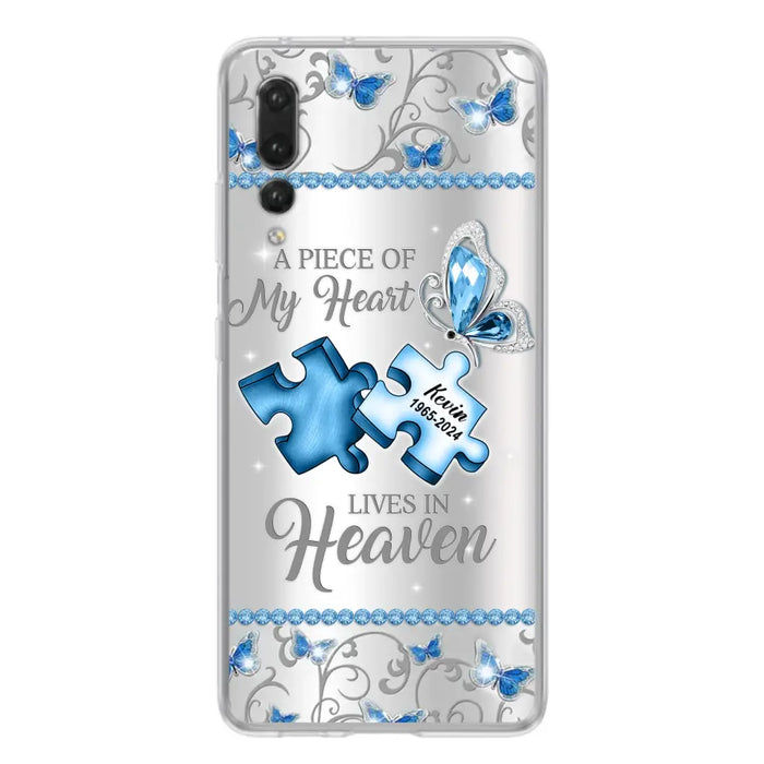 Custom Personalized Memorial Piece Phone Case - Memorial Gift For Family Member - A Piece Of My Heart Lives In Heaven - Case for Xiaomi/ Oppo/ Huawei