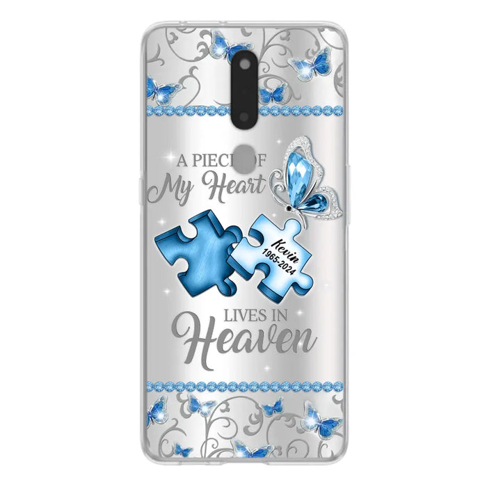 Custom Personalized Memorial Piece Phone Case - Memorial Gift For Family Member - A Piece Of My Heart Lives In Heaven - Case for Xiaomi/ Oppo/ Huawei