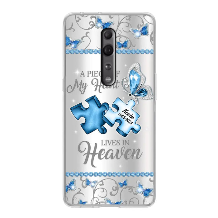 Custom Personalized Memorial Piece Phone Case - Memorial Gift For Family Member - A Piece Of My Heart Lives In Heaven - Case for Xiaomi/ Oppo/ Huawei