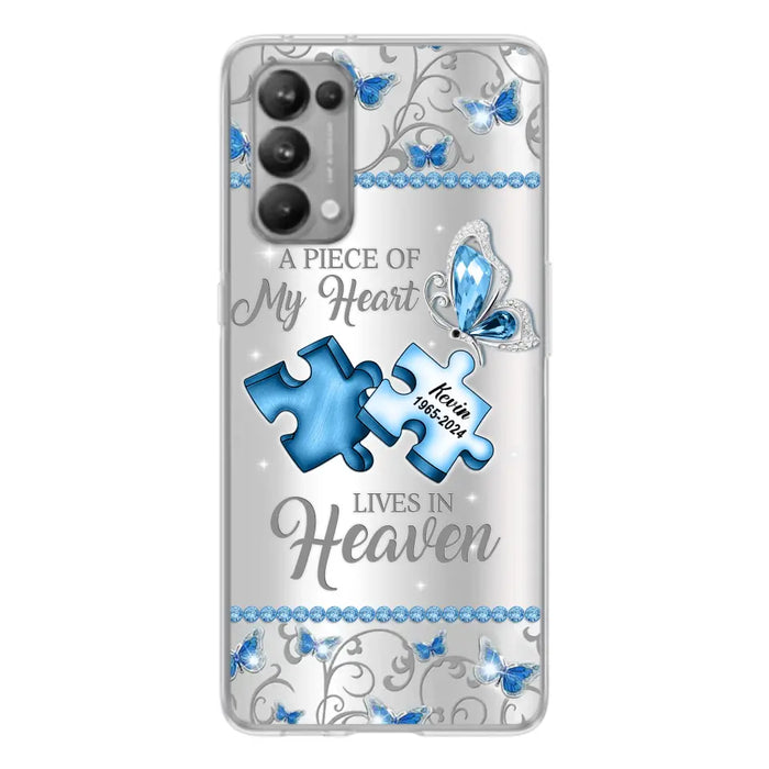 Custom Personalized Memorial Piece Phone Case - Memorial Gift For Family Member - A Piece Of My Heart Lives In Heaven - Case for Xiaomi/ Oppo/ Huawei