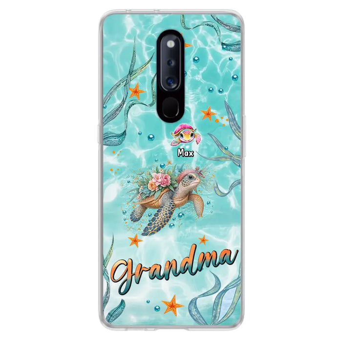 Custom Personalized Grandma Ocean Turtles Phone Case - Gift Idea For Grandma/ Mom - Up to 10 Kids - Case For Xiaomi/ Oppo/ Huawei