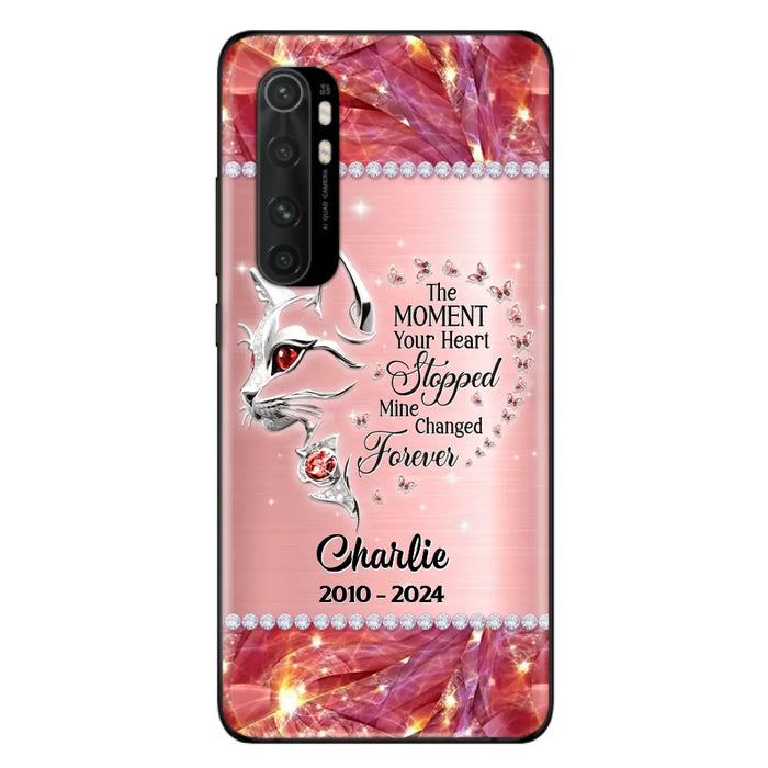 Custom Personalized Memorial Cat Phone Case - Memorial Gift For Cat Lover - The Moment Your Heart Stopped Mine Changed Forever - Case for Xiaomi/ Oppo/ Huawei