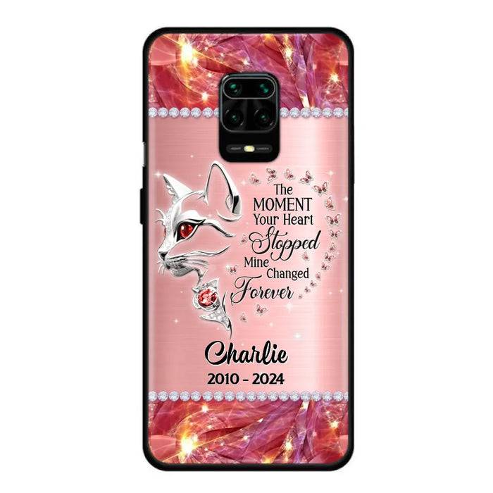 Custom Personalized Memorial Cat Phone Case - Memorial Gift For Cat Lover - The Moment Your Heart Stopped Mine Changed Forever - Case for Xiaomi/ Oppo/ Huawei