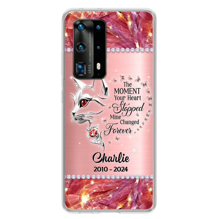 Custom Personalized Memorial Cat Phone Case - Memorial Gift For Cat Lover - The Moment Your Heart Stopped Mine Changed Forever - Case for Xiaomi/ Oppo/ Huawei