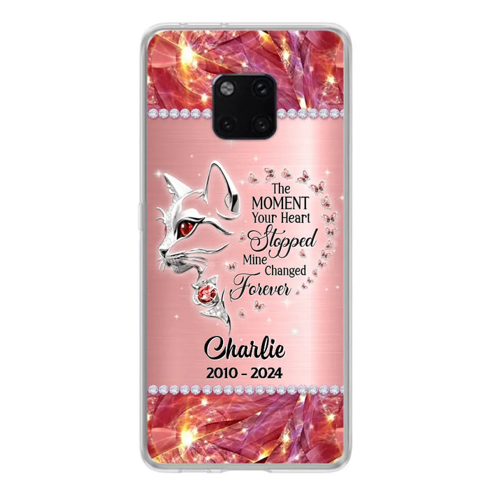 Custom Personalized Memorial Cat Phone Case - Memorial Gift For Cat Lover - The Moment Your Heart Stopped Mine Changed Forever - Case for Xiaomi/ Oppo/ Huawei