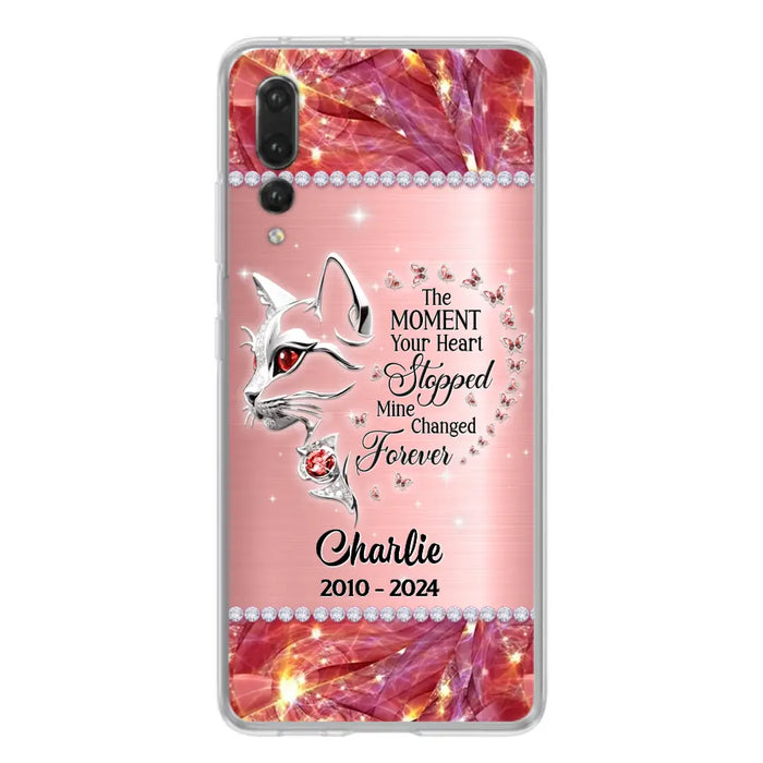 Custom Personalized Memorial Cat Phone Case - Memorial Gift For Cat Lover - The Moment Your Heart Stopped Mine Changed Forever - Case for Xiaomi/ Oppo/ Huawei