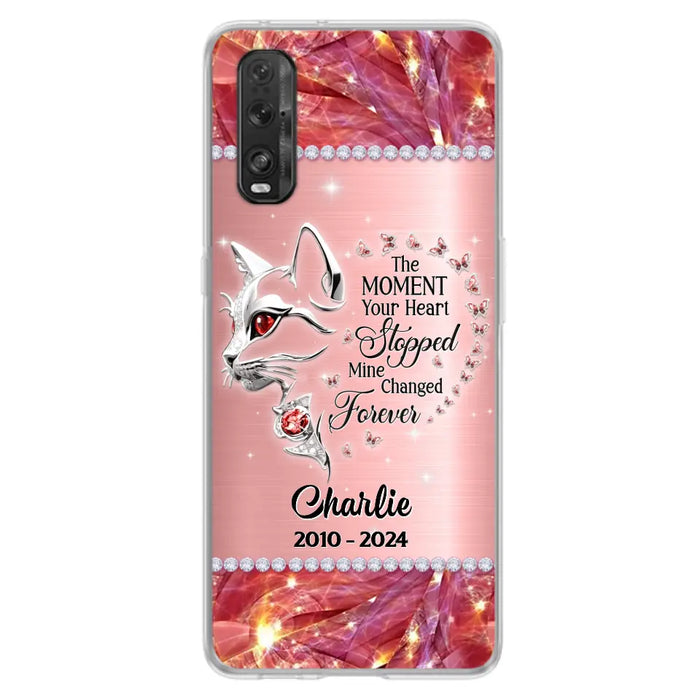 Custom Personalized Memorial Cat Phone Case - Memorial Gift For Cat Lover - The Moment Your Heart Stopped Mine Changed Forever - Case for Xiaomi/ Oppo/ Huawei