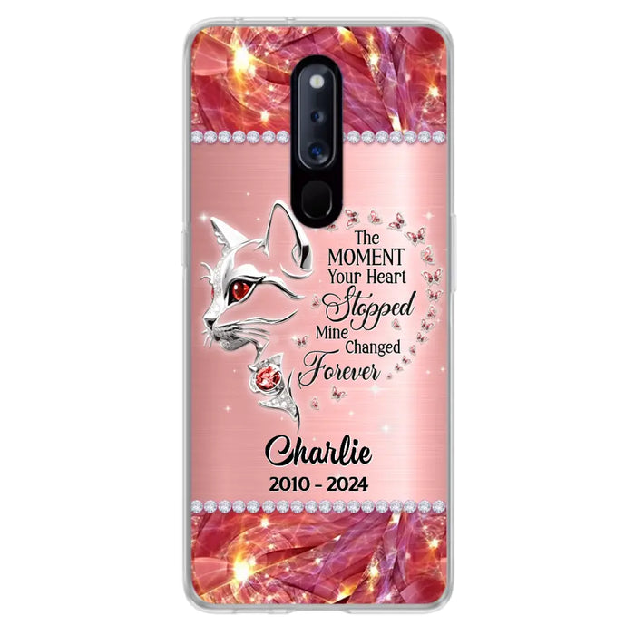 Custom Personalized Memorial Cat Phone Case - Memorial Gift For Cat Lover - The Moment Your Heart Stopped Mine Changed Forever - Case for Xiaomi/ Oppo/ Huawei