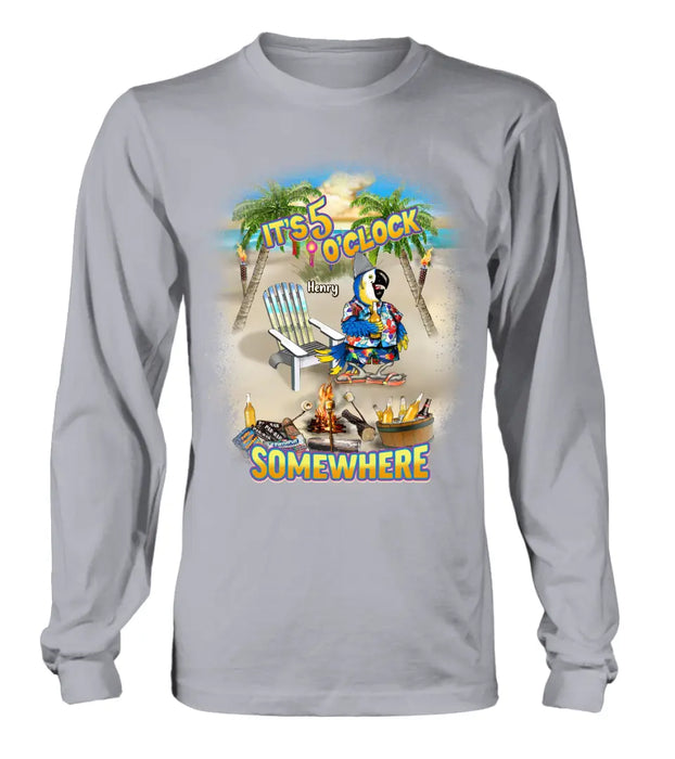 Custom Personalized Summer Shirt/ Hoodie - Upto 5 Names - Gitt Idea For Summer/ Friends/ Family - It's 5 O'clock Somewhere