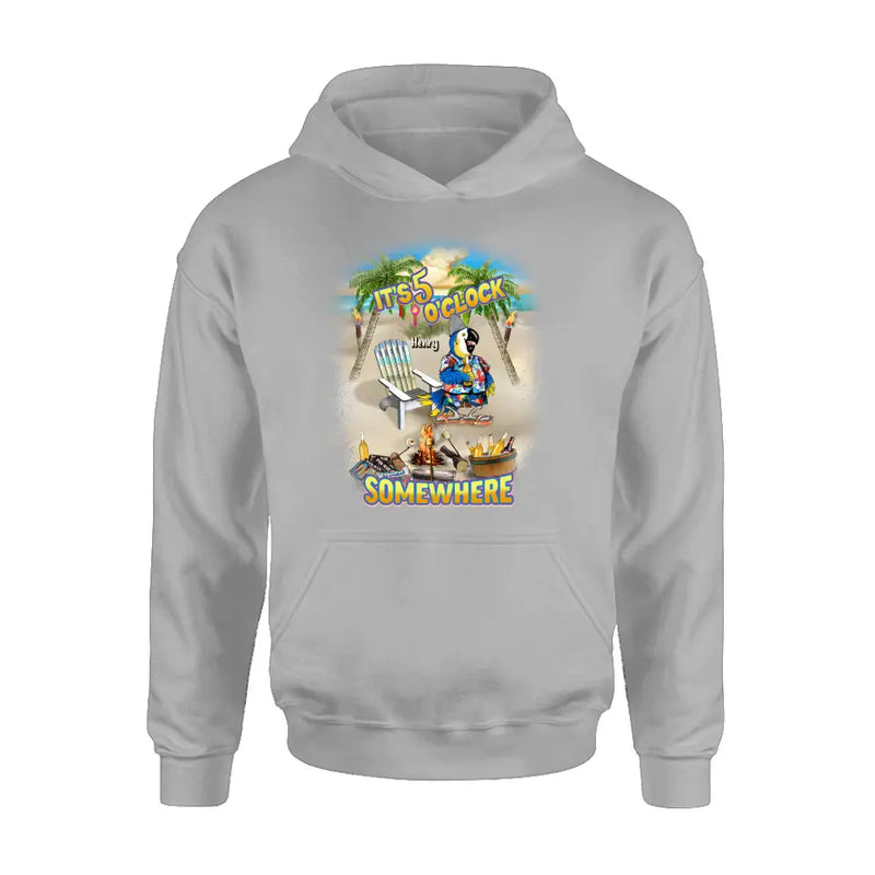 Personalized Summer Shirt/Hoodie - Up to 5 Names - Gitt Idea For Summer/Friends/Family - It's 5 O'clock Somewhere