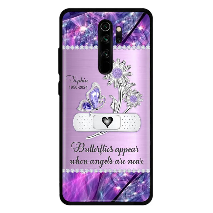 Custom Personalized Memorial Phone Case - Memorial Gift For Family Member - Butterflies Appear When Angels Are Near - Case For Xiaomi/ Oppo/ Huawei