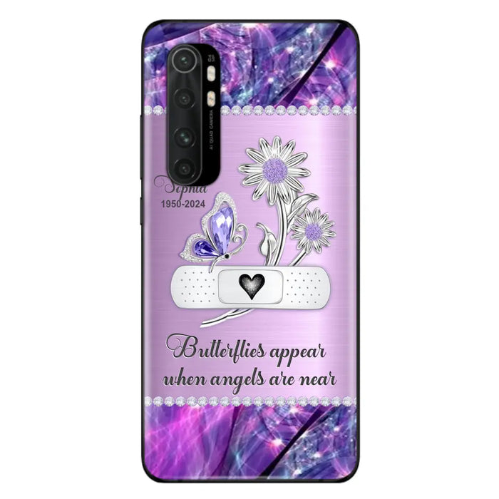 Custom Personalized Memorial Phone Case - Memorial Gift For Family Member - Butterflies Appear When Angels Are Near - Case For Xiaomi/ Oppo/ Huawei