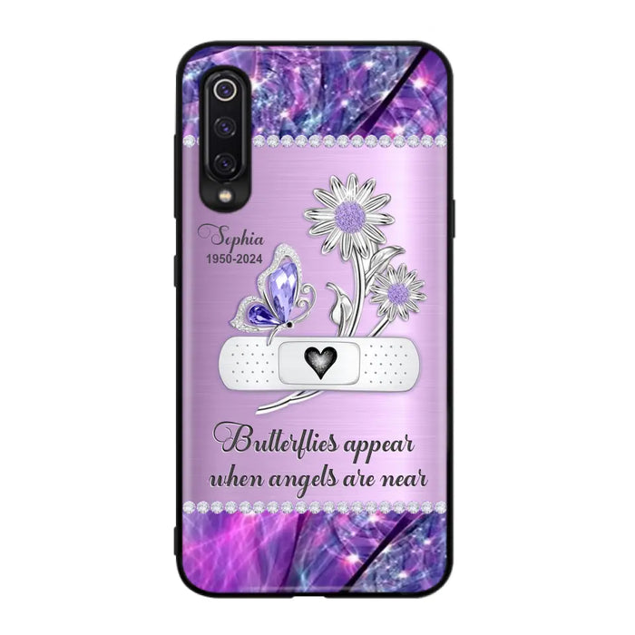 Custom Personalized Memorial Phone Case - Memorial Gift For Family Member - Butterflies Appear When Angels Are Near - Case For Xiaomi/ Oppo/ Huawei